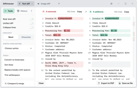 Diffchecker - Compare Text Online To Find The Difference Between Two ...